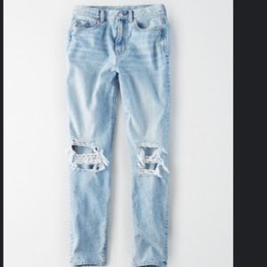american eagle high rise straight leg jeans